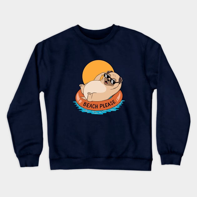 Beach Please Crewneck Sweatshirt by coffeeman